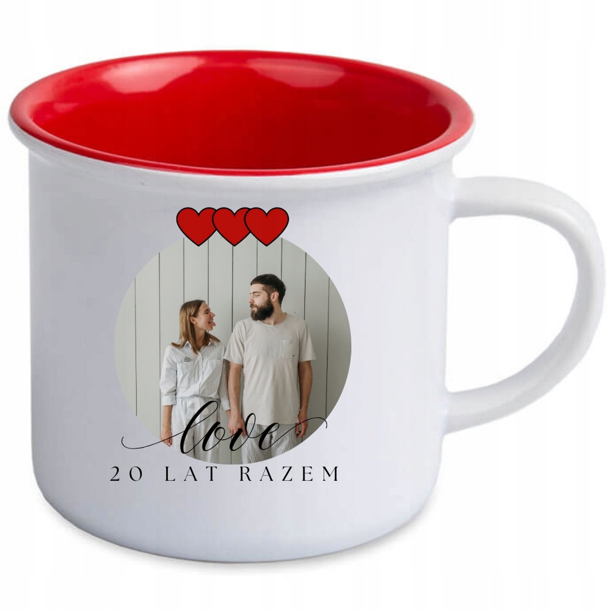 Retro Mok met Eigen Opdruk - Uniek Cadeau