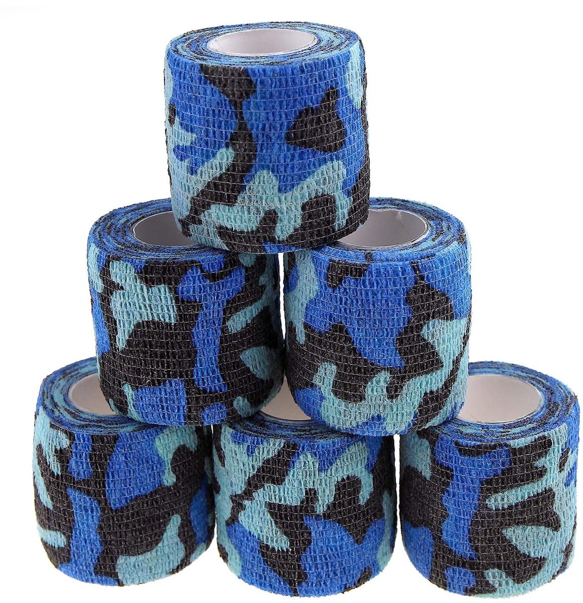Dailygoods - Camouflage Tapes - Stealth Stretch - 5cmx4.5m - 6 Stuks - Zelfklevend - Geschikt voor Buiten - Variabele Kleuren