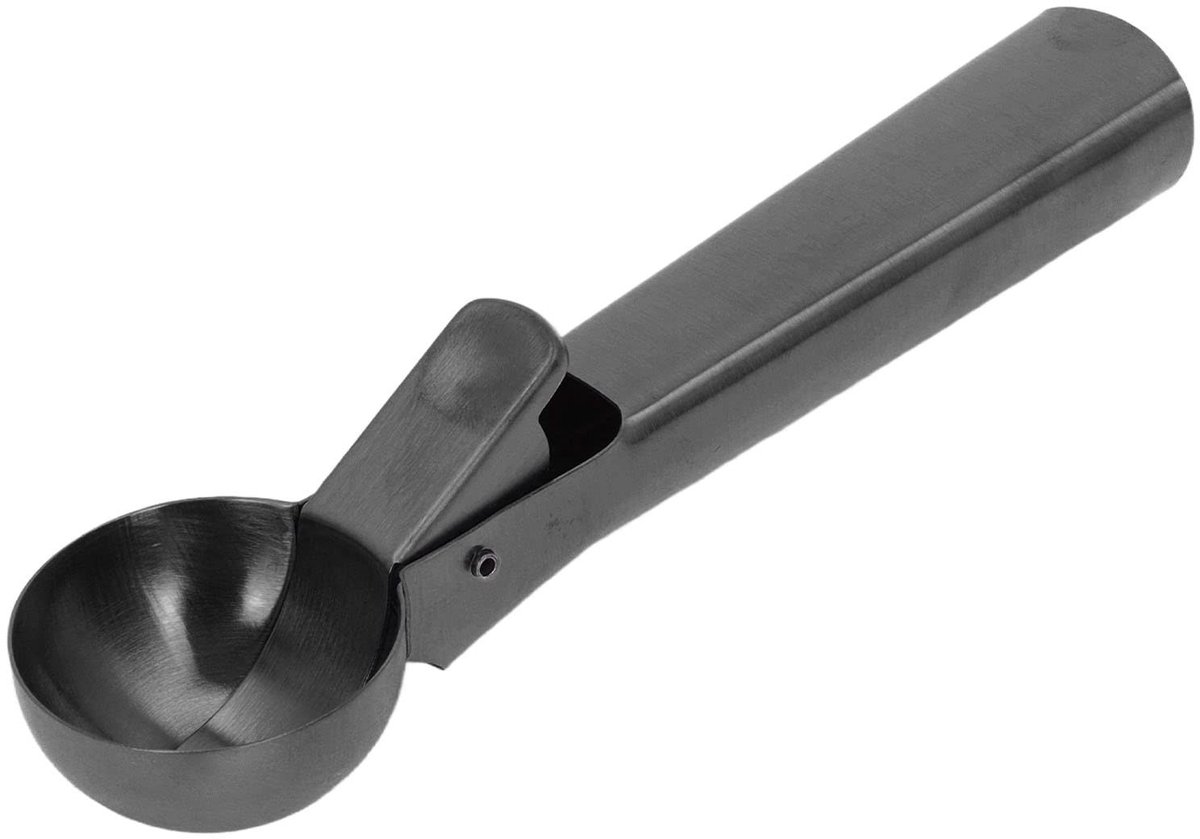 Dailygoods- IJsschep Roestvrij Staal - Antiaanbak - Vaatwasmachinebestendig - Voor IJs/Sorbet/Gelato - Kogelkop - Duurzaam - Ijslepel