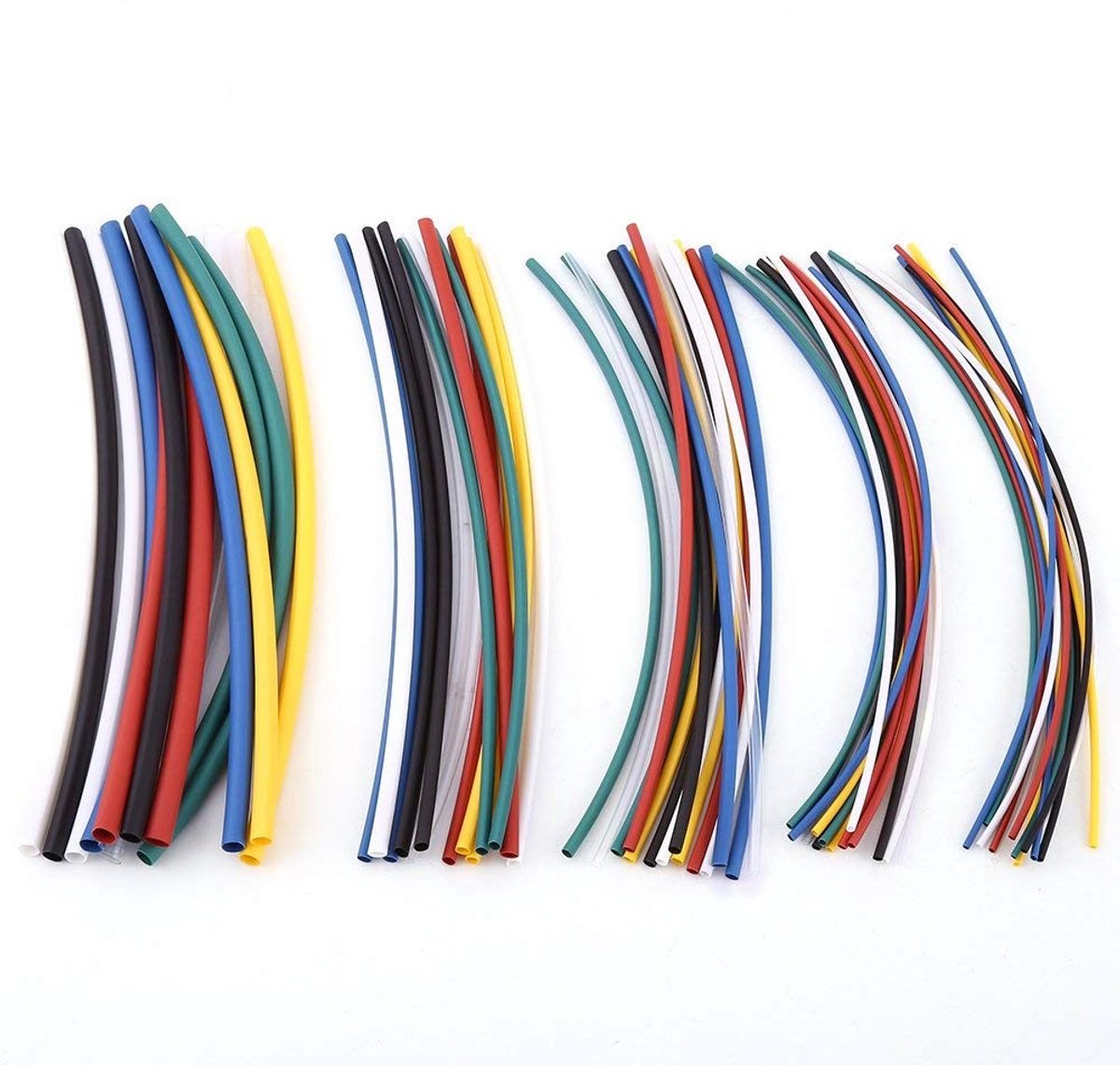 Dailygoods - Heat Shrink Tubing - Kabels beschermen - 70Pcs Assortiment - Verschillende kleuren - Flexibel en duurzaam - Voor elektrische toepassingen
