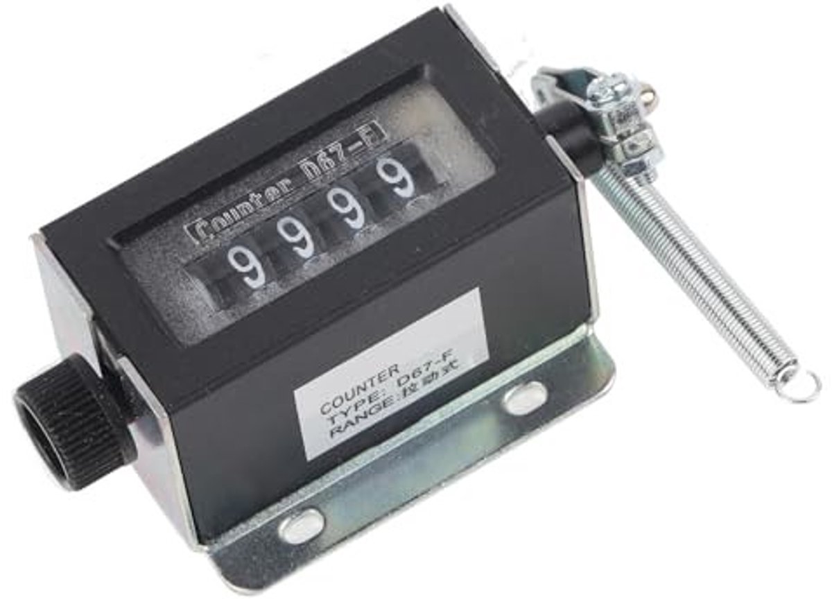 Dailygoods- Klikteller 5-cijferig - Mechanische Slagteller - Telmachine Toepassing - Nauwkeurig Tellen - Digitale Display - Eenvoudig in Gebruik
