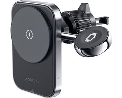 Acefast - D18 - autohouder met MagSafe/Qi inductieve lader + USB-A USB-C kabel - zwart