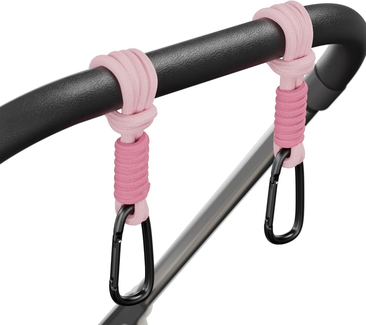 Buggy Clips - Kinderwagen Haken - Spullen Meenemen - Handig Systeem - 22 cm - Roze