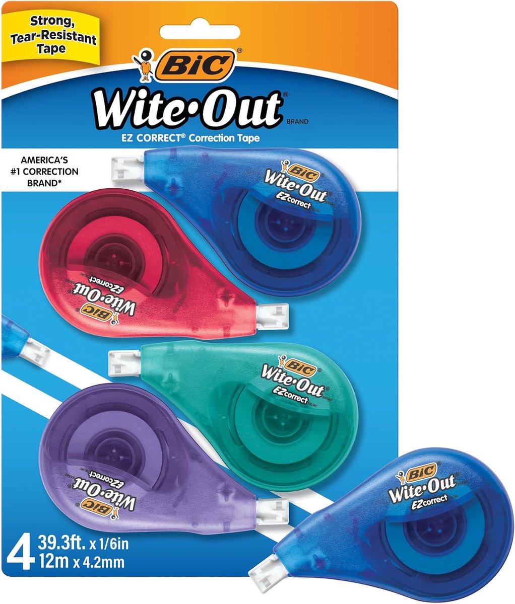 Correctie Rol - Schrijfhulp - Fouten Corrigeren - Direct Droog - 4 Stuks - Wit