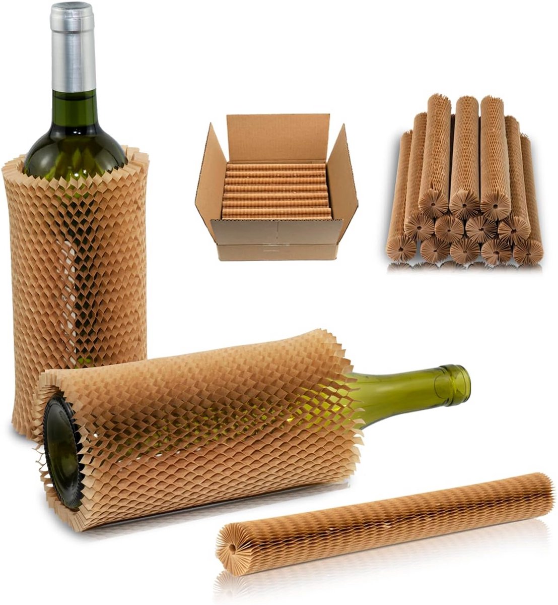 Verpakkingshoezen - Beschermende Hulzen - Verhuis Spullen - Honeycomb Structuur - 12 Stuks - Bruin
