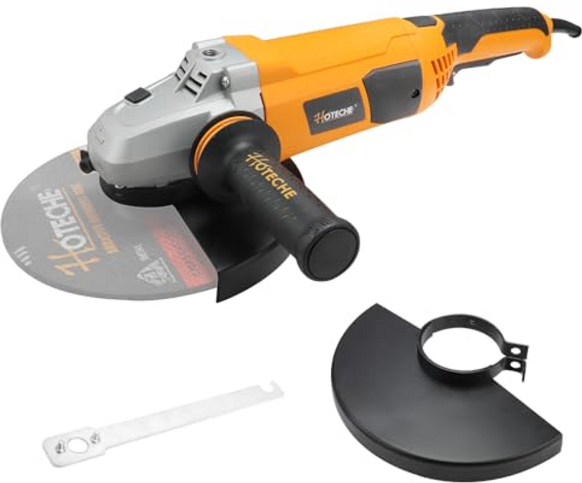 Haakse Slijper - Doorslijpmachine Metaal - Metaal Bewerken - Krachtige Koperen Motor - 230 mm Schijf - Geel Zwart