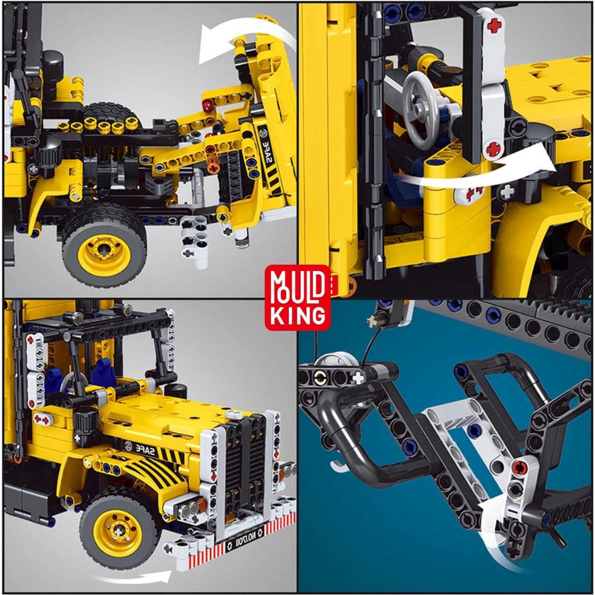 Mould king 17011 Technisch sleepwagen bouwset | Hijskraan auto modelbouw | Educatief constructie speelgoed bouwpakketten voor kinderen & volwassenen | Geschikt voor Lego technic | Bouwdoos met 1277 bouwstenen — afbeelding 5