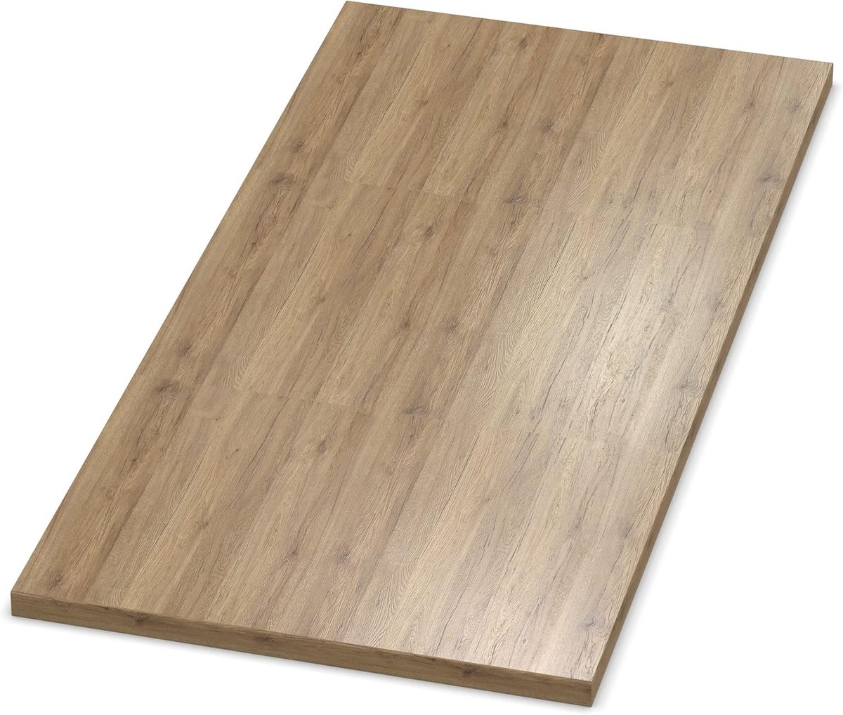 Tafelblad Hout - Werkblad Blad - Meubel Maken - Schokbestendige Rand - 90x70cm - Eiken Sanremo