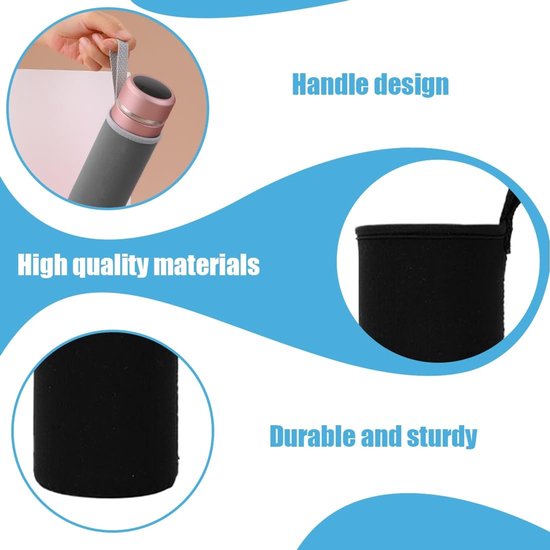 Dailygoods- Isolatiehoes Neopreen - Thermotas voor Waterfles - Bescherming tegen Krassen - 2 Stuks - Lichtgewicht en Duurzaam - Makkelijk Schoon te Maken - Fleshoes van Dailygoods — afbeelding 3