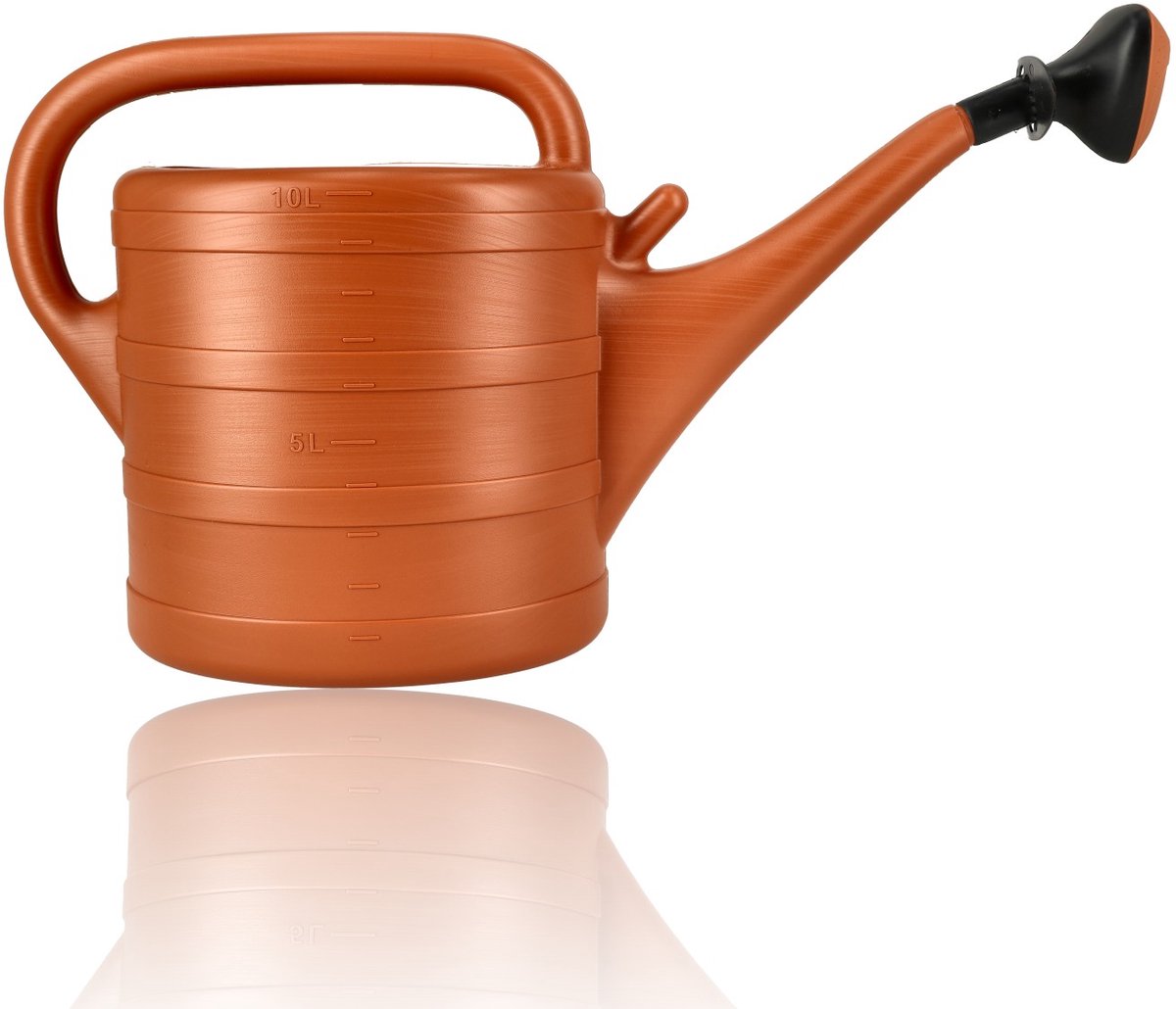 Gieter 10 Liter met Sproeikop en Broeskop – Tuingieter Kunststof Oranjebruin – Voor Tuin Moestuin Kamerplanten