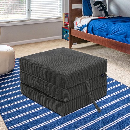 Vouwmatras - Gastenmatras Z-bed - Comfortabel slapen - Zelfnivellerend - 198x66x14cm - Houtskool — afbeelding 2