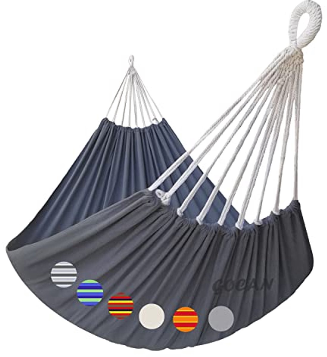 XXL Hangmat - Dubbele Hangmat - Ontspannen Buiten - Extra Groot Bed - 220 x 150 cm - Donkergrijs