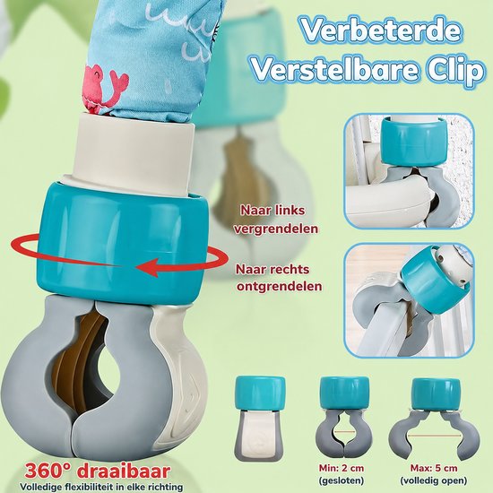 Baby Speelboog met Clips - Verstelbaar Activiteitenspeelgoed & Baby Mobiel - Voor Wieg, Box & Kinderwagen - Vanaf 0+ — afbeelding 4