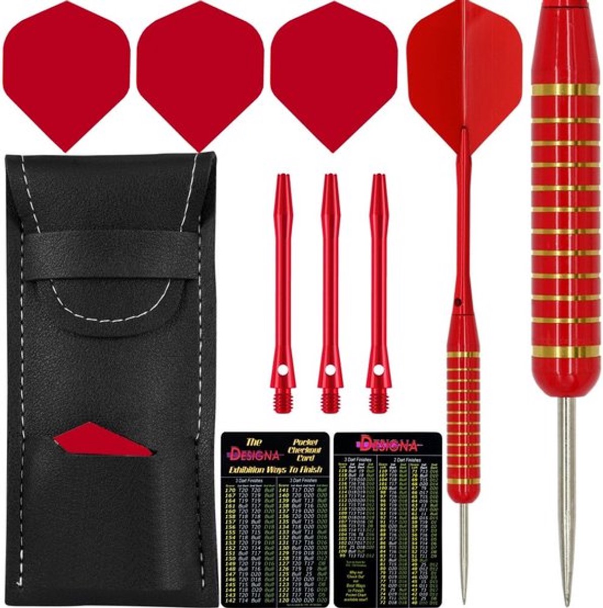 Designa Serpent Darts - Steel Tip Coloured Brass - Red Weight: 21g
