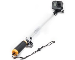 Drijvende Monopod Uitschuifbare Selfie Stick Pole Mount met Hand Strap geschikt voor Action Camera GoPro Lit Hero Hero13 13 Max 2 / DJI Osmo Action 5 Pro, waterdichte interne opslag, Telescopische