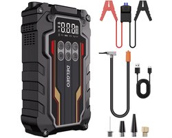 Delgeo CYD32 10000mAh Startboostersysteem – 600A Piekstroom, 150PSI Luchtpomp, 5V/2A USB, Type-C – Compacte Noodstroomvoorziening voor Auto en Reis