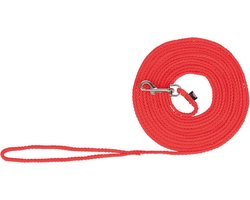 Hondenriem - Tracking riem - Lange afstand training - Stevige nylon singels - 5 meter - Rood
