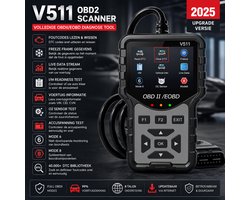 OBD2 Scanner – Auto Diagnoseapparaat – Foutcodes Lezen & Wissen – Check Engine Reset – Live Data – Smog Test (I/M Readiness) – Accuspanning Test – OBDII/EOBD