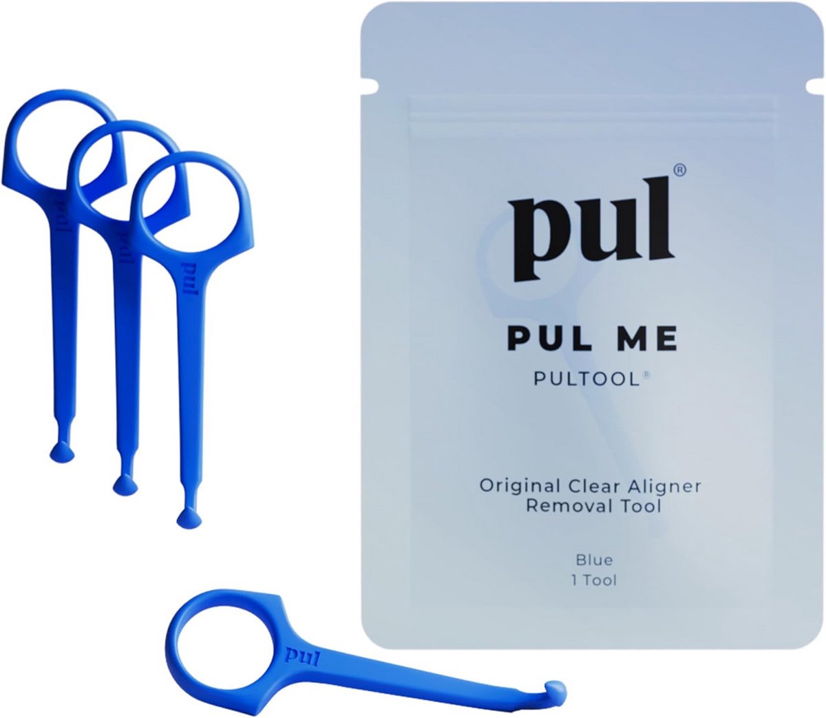 Aligner Verwijder Tool - Beugel Hulpje - Mondzorg Gemak - Handsfree Ontwerp - 4 Stuks - Blauw