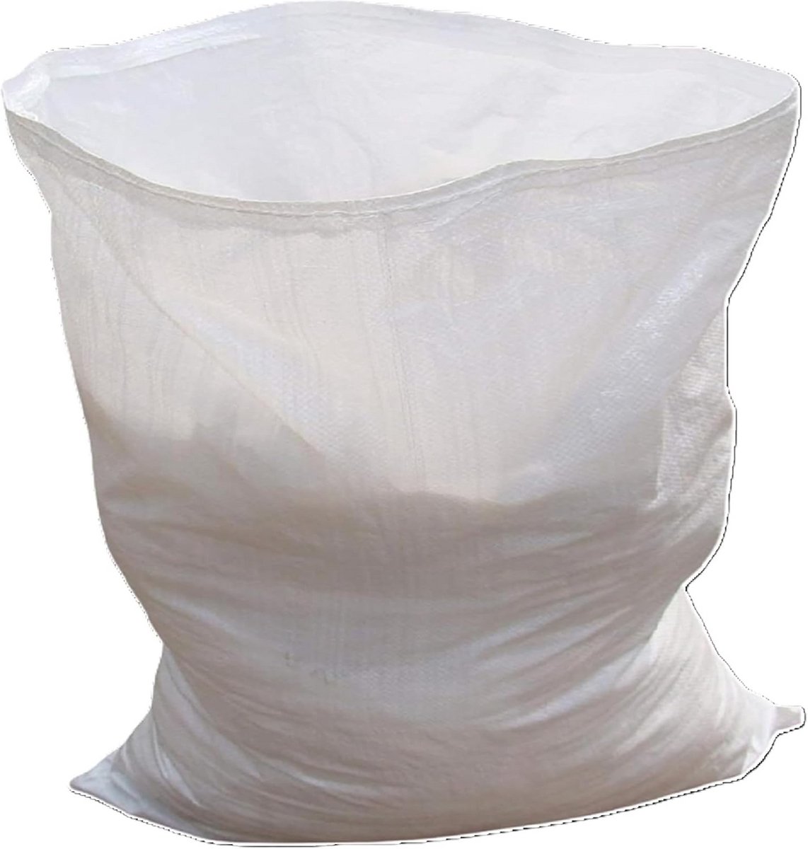 Geweven Puinzakken - Bouwzakken - Afval Verwerken - Scheurbestendig - 50 x 75 cm - Wit