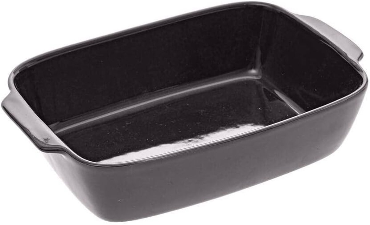 Ovenschaal rechthoekig - Keramiek schaal - Lekker koken - Duurzaam materiaal - 32 x 20 cm - Grijs