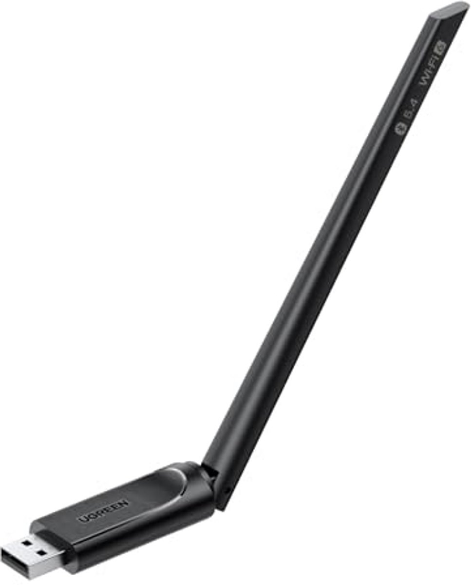 WLAN Bluetooth Stick - Netwerk Adapter - Snelle Internetverbinding - Dual Band WiFi 6 - 6dBi Antenne - Zwart