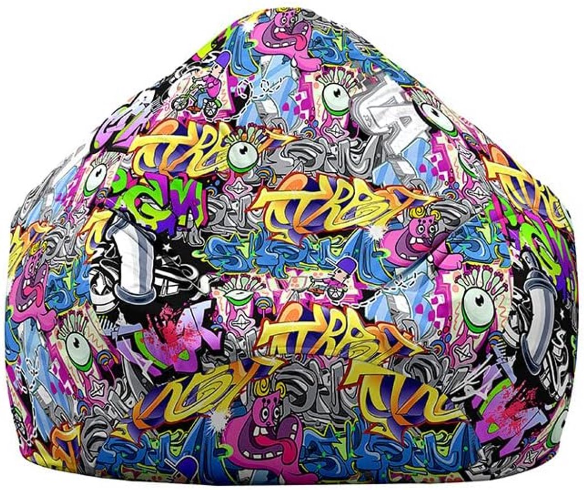Zitzakhoes - Zitzak stoel - Ontspannen Zitten - Wasbare Hoes - 100 x 120 cm - Paars