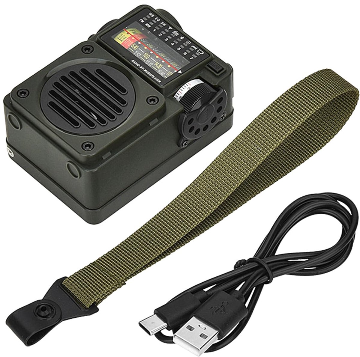 Noodradio HRD-700 mini-radio met zakken-retro mini-radio - 10 banden - bluetooth - digitale oplaadbaar - AM FM SW radio - intrekbare metalen antenne