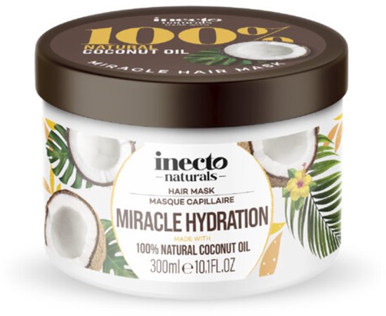Inecto Miracle Hair Mask - Intense Hydration - Kokosolie - 300 ml | bol