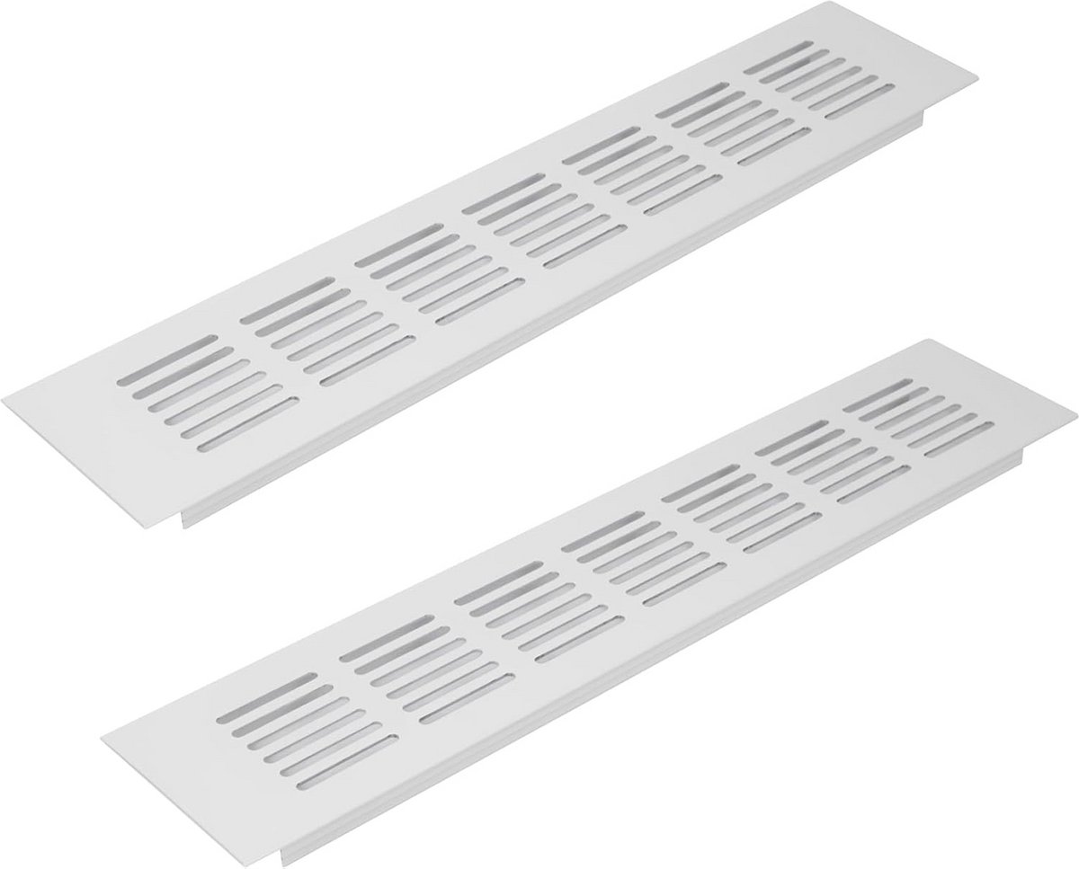 Ventilatie Rooster - Luchtuitlaat Deksel - Binnen Buiten - Insecten Wering - 60 x 300 mm - Wit
