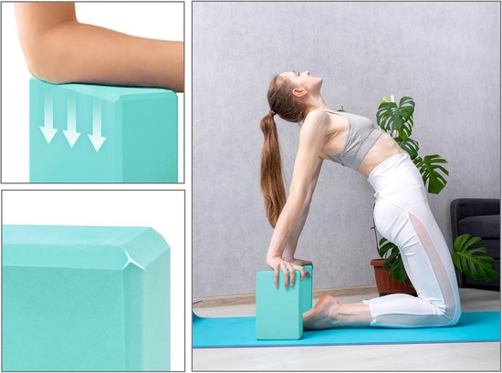 Yoga Blocks 2 Pack - Non-Slip Fitness Stones voor Verbeterde Balans en Comfortabel Gebruik — afbeelding 3