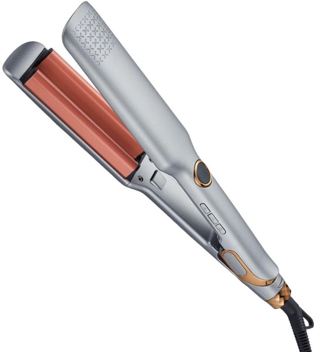 Golftang - Haarstyler Krultang - Haar Krullen Maken - LCD Temperatuur Controle - 19 mm - Zilver