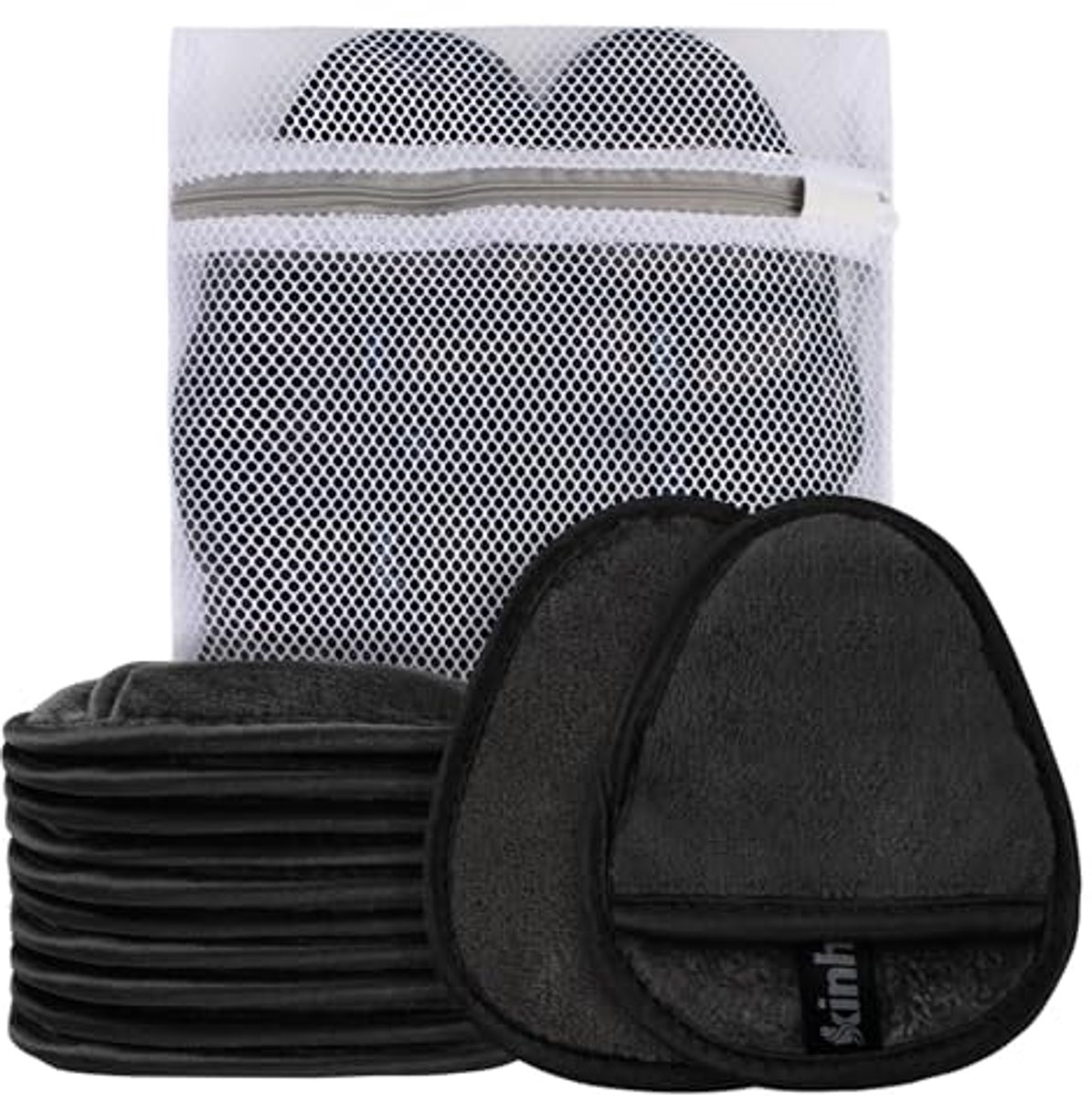 Make-up Pads - Herbruikbare Pads - Gezichtsreiniging - Super Zacht - 12 Stuks - Zwart
