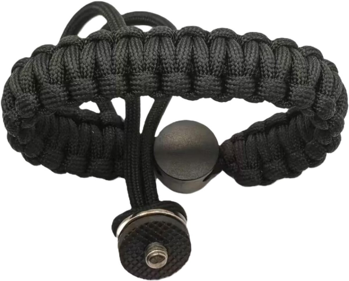 Camera Polsband - Nylon Band - Veilig Vervoer - 1/4 Inch Schroef - 10 x 7 cm - Zwart