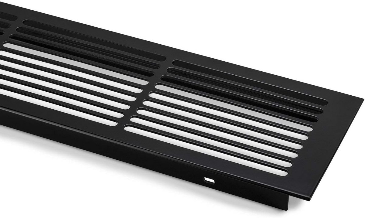Ventilatierooster - Luchtgaten - Ventilatie Aanbrengen - Sleufperforatie - 500 x 86 mm - Zwart