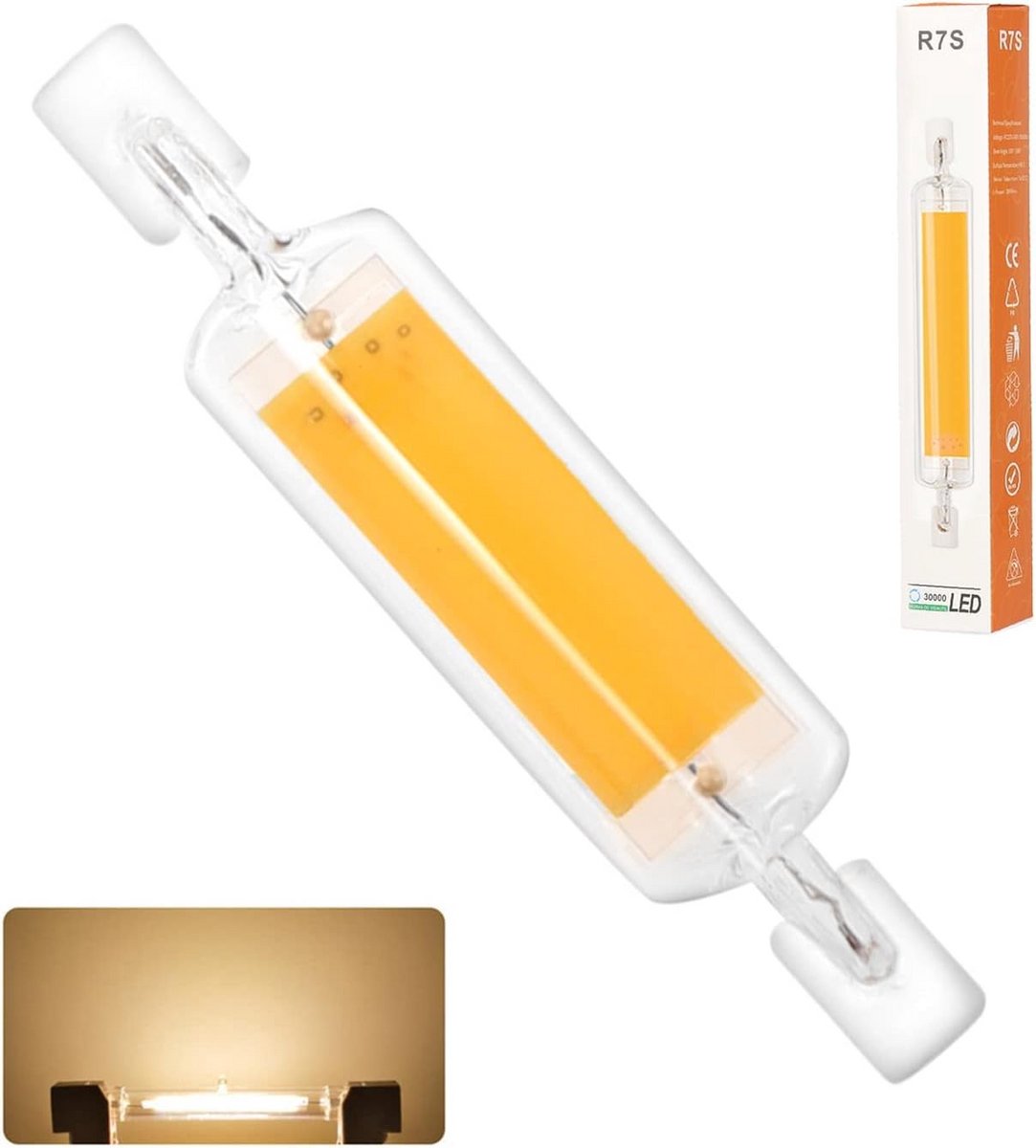 LED Lamp - Vervangende Lamp - Huis Verlichten - Dimbaar Energiezuinig - 78mm - Warm Wit