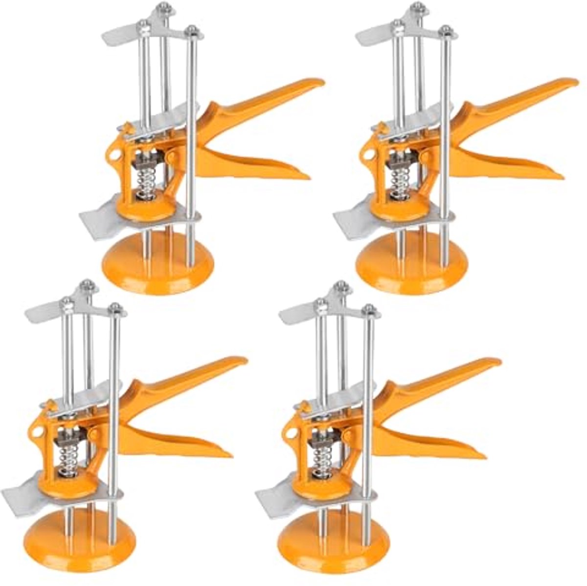Tegelversteller Set - Handkrik Tegels - Nauwkeurig Plaatsen - Hoogte Verstelbaar - 4 Stuks - Zilver