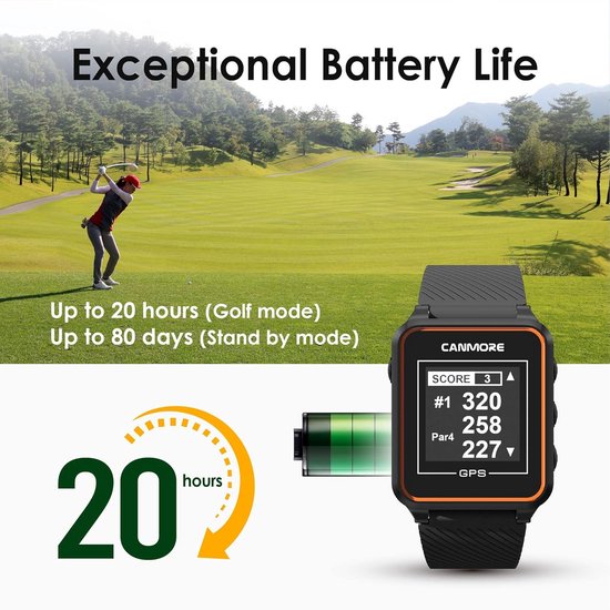 GPS Golfhorloge - Golfaccessoire - Afstanden Meten - Gratis Cursusgegevens - 555 x 15 x 4 cm - Groen — afbeelding 2