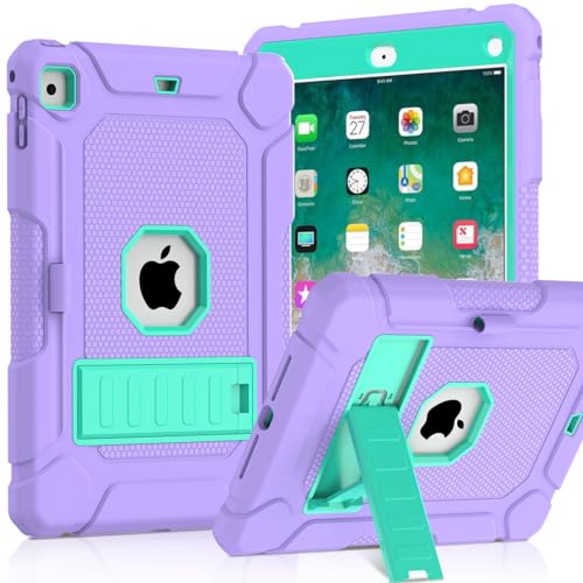 iPad 9.7 Hoes - Beschermhoes Tablet - Dagelijks Gebruik - Ingebouwde Standaard - 9.7 Inch - Paars