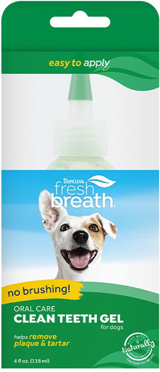Cocapet - Tropiclean - tandgel voor honden - brushing niet nodig - 118 ml - mooiere tanden - frisse adem . vanaf 12 weken