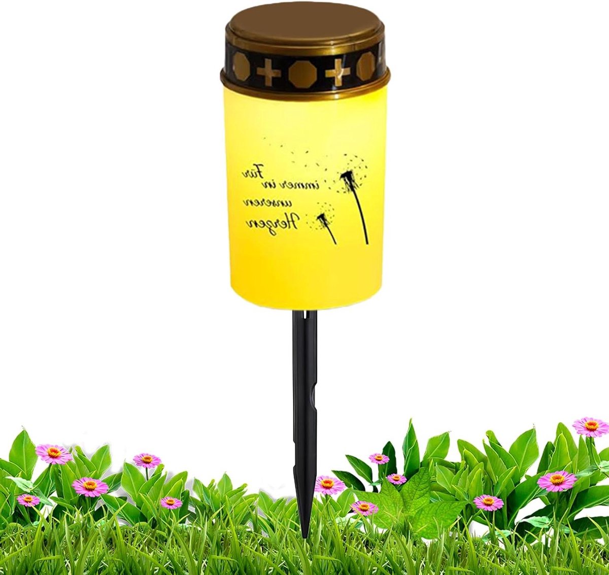 Gedenklamp - Kaarslamp LED - Herdenkingsplek Verlichten - Realistisch Vlam Effect - Paarde