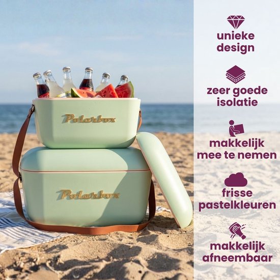Polarbox - Koelbox - met Schouderband - Olijf Goud - 20 Liter - 45x30x(H)28cm van Polarbox — afbeelding 2