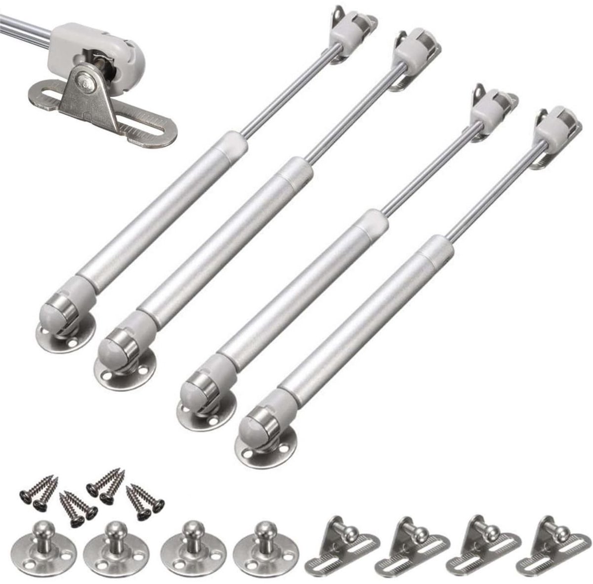 Cosensi- Gasveer 100 Nm - Set van 2/4 - Robuust - Universaal toepasbaar - Stil sluiten - Inclusief montagemateriaal - Dempers