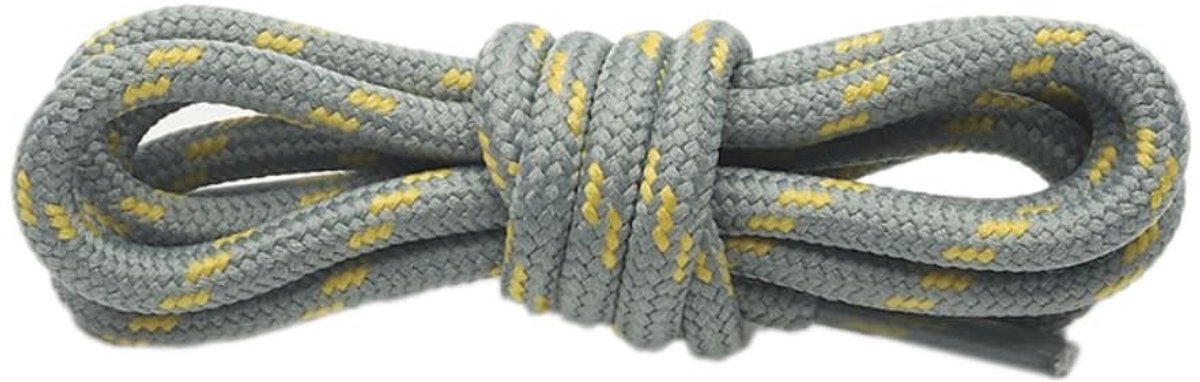 Dailygoods- Veters 120 cm - Elastische Veters - Schoenveters Rond - Veters voor Wandelschoenen - Veters voor Werkschoenen - Kleur: Zwart/Wit/Donkergroen