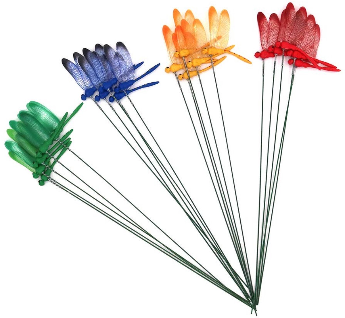 Dailygoods- Libellenornamenten - 20 Stuks - Tuinsteker - Tuin Decoratie voor Buiten - Tuinbeelden - Buiten Decoratie - Stick voor Tuinplanten - Tuindecoratie