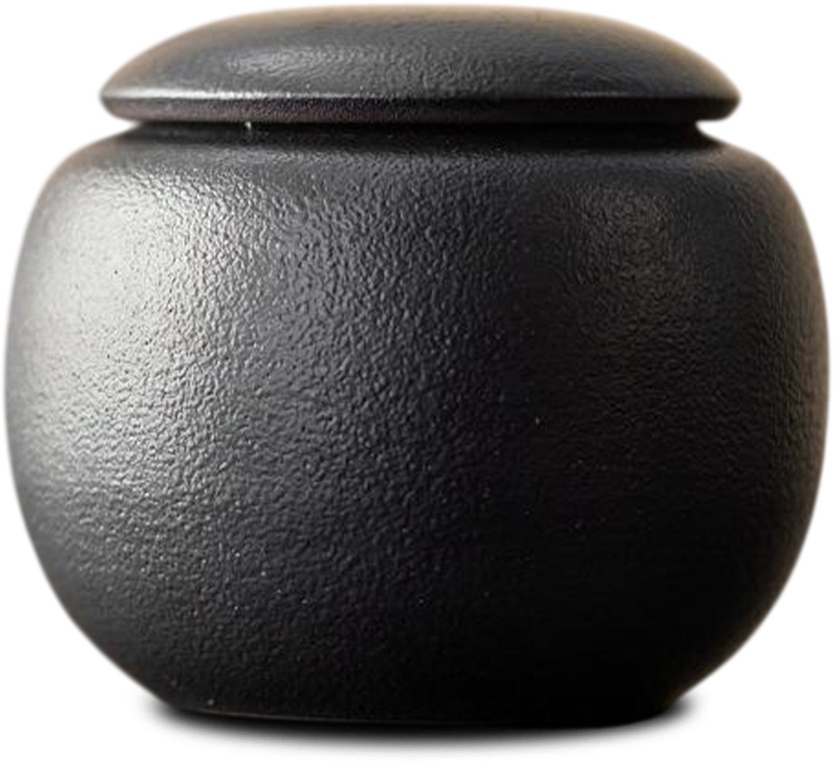 Akerz Mini Urn Zwart – Keramische Herinneringsurn 370 ml – Handgemaakt – Inclusief Beschermzakje – Voor Mensenas & Dierenas