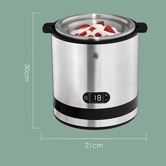 IJsmachine - Dessertmaker - Zelf ijs maken - Snel in 20 minuten - 300 ml inhoud - Zilver — afbeelding 2