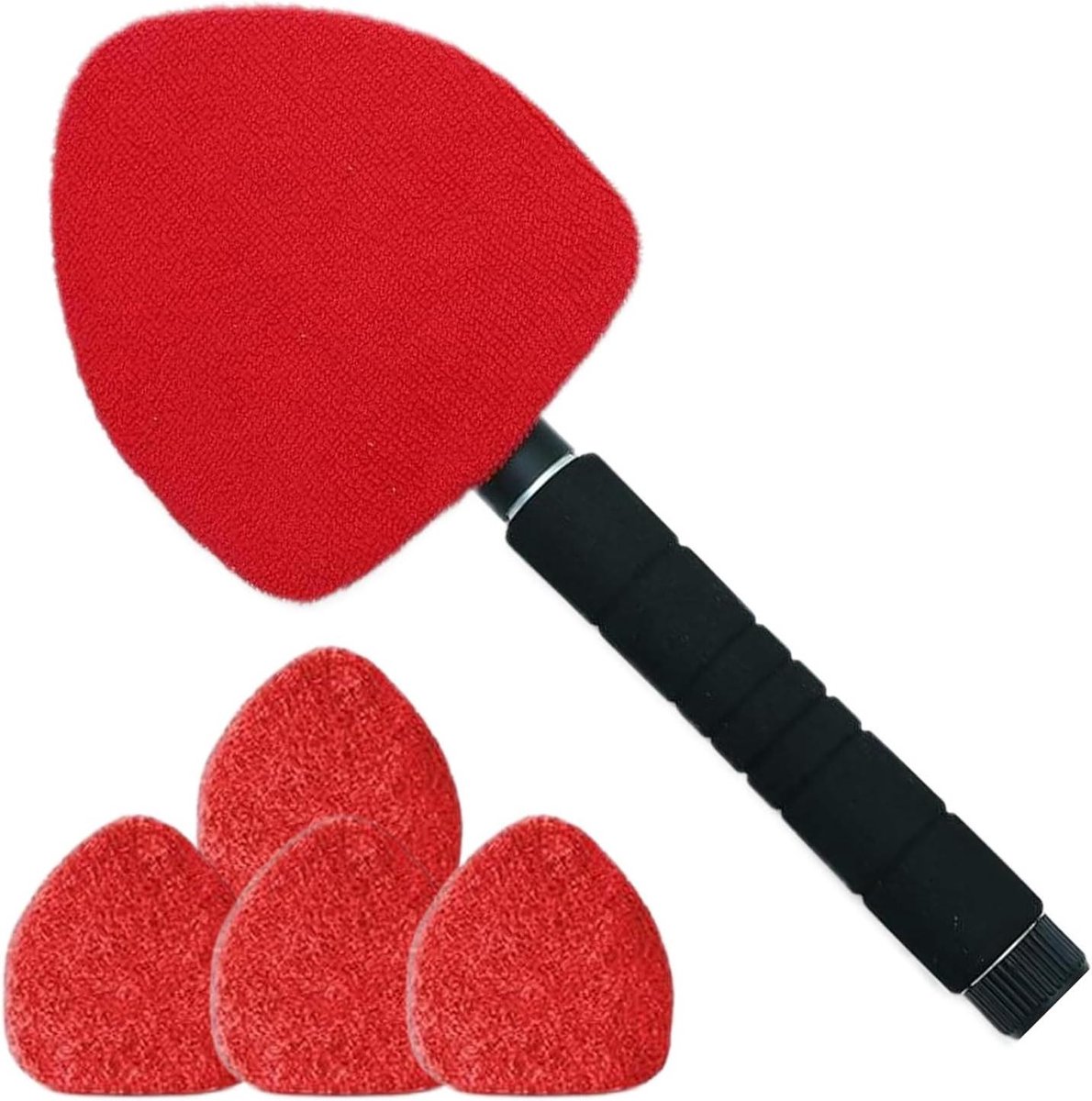 Ruitenreiniger - Glasbewassing Tool - Auto Ramen Wassen - Uitschuifbaar en Draaibaar - 41-57 cm - Rood