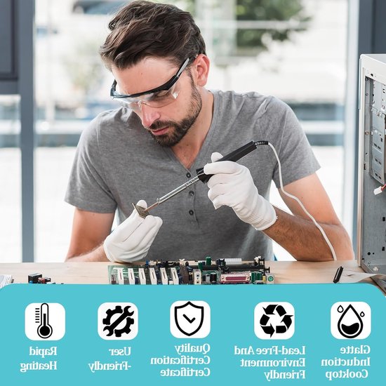 10 vervangende soldeertips 1.2 mm, hittebestendig en loodvrij, geschikt voor precisiewerk en hobbyprojecten — afbeelding 4