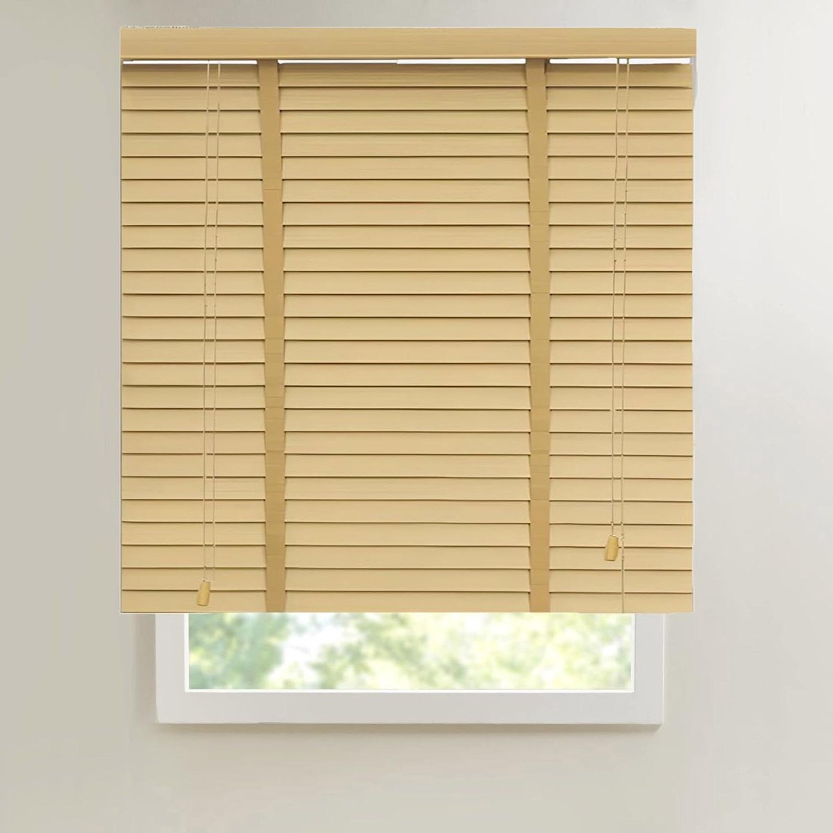 Houten Jaloezieën - Raambekleding Privacy - Lichtfiltering Thuis - Massief Hout 50mm - 70x